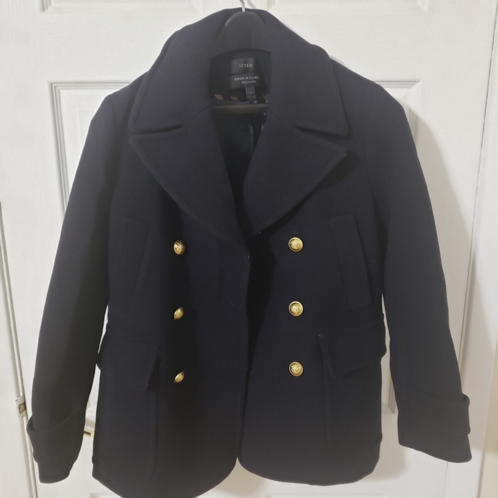 J.Crew Navy Nello Gori Stadium Cloth Coat